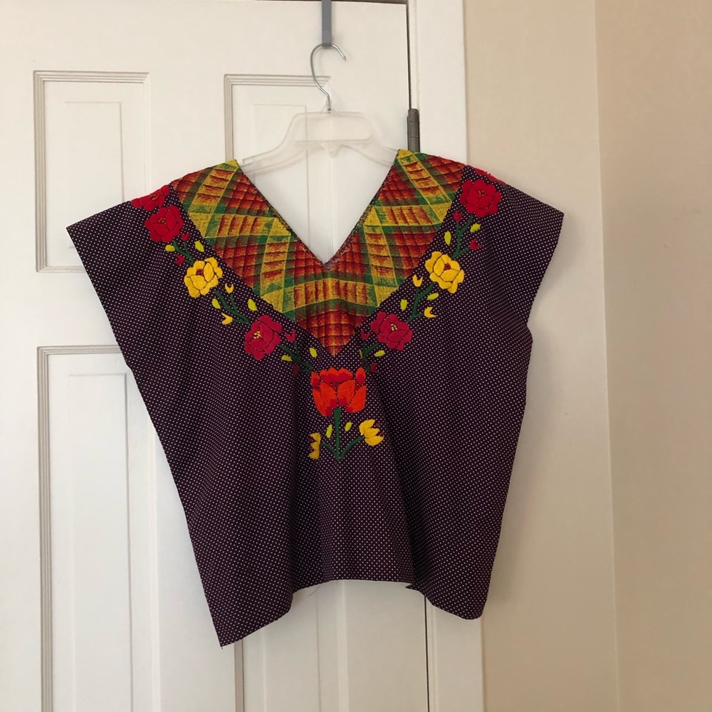 Hand embroidered top